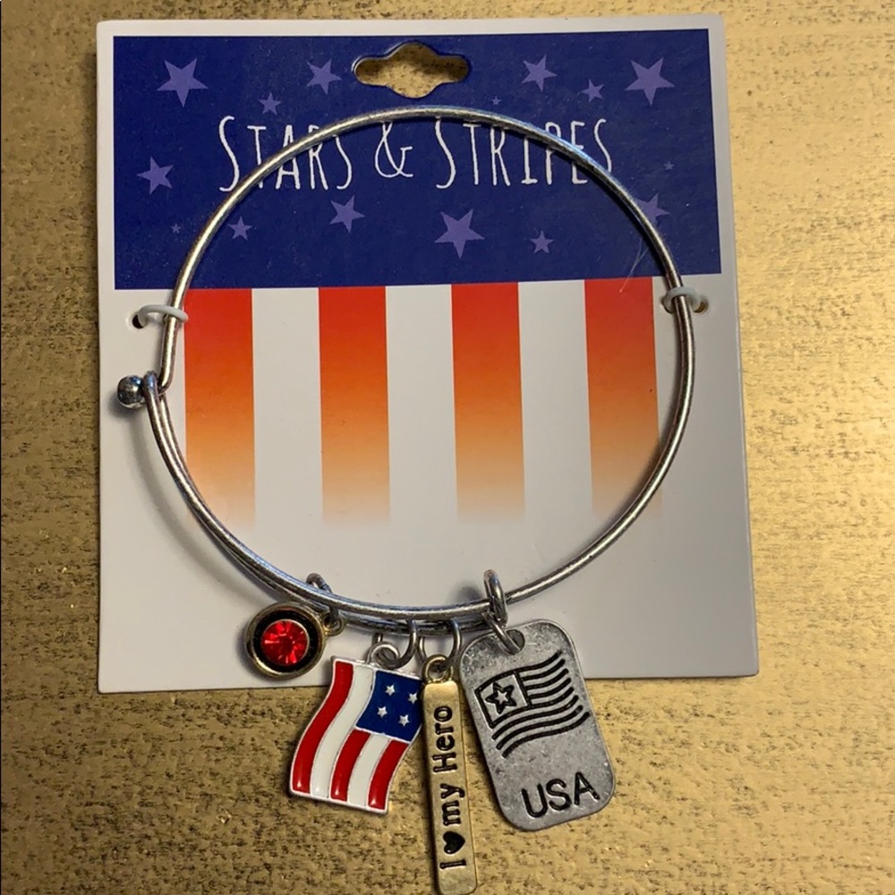 NWT Stars & Stripes Bracelet with charms